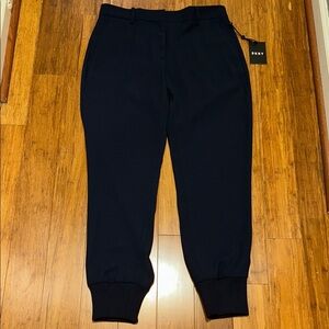 DKNY Women’s Navy Joggers. Minimalist Design. Capsule Wardrobe. Lagenlook.